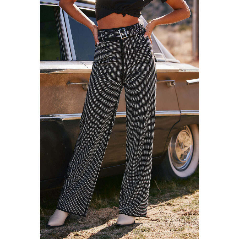 12th Tribe Ace Black Rhinestone Pants Size SS
